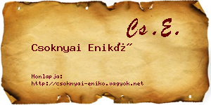 Csoknyai Enikő névjegykártya